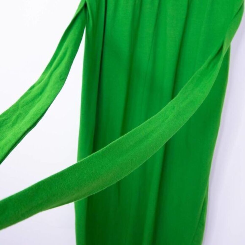 NEW Eloquii green cotton knit Wrap‎ Skirt tie waist midi Dress, 16 - Picture 10 of 16
